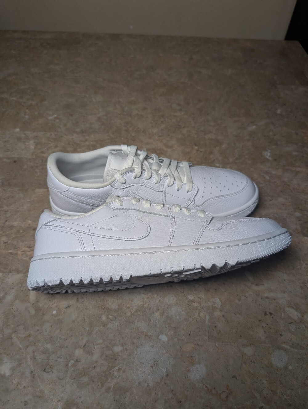 Nike Air Jordan 1 Low GS (2022) Golf Triple White #DD9315-101 Men's Size 10 - Picture 11 of 12